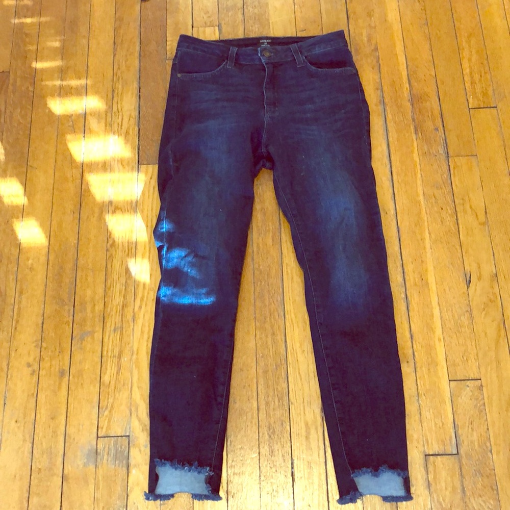 Just Black raw hem cropped denim